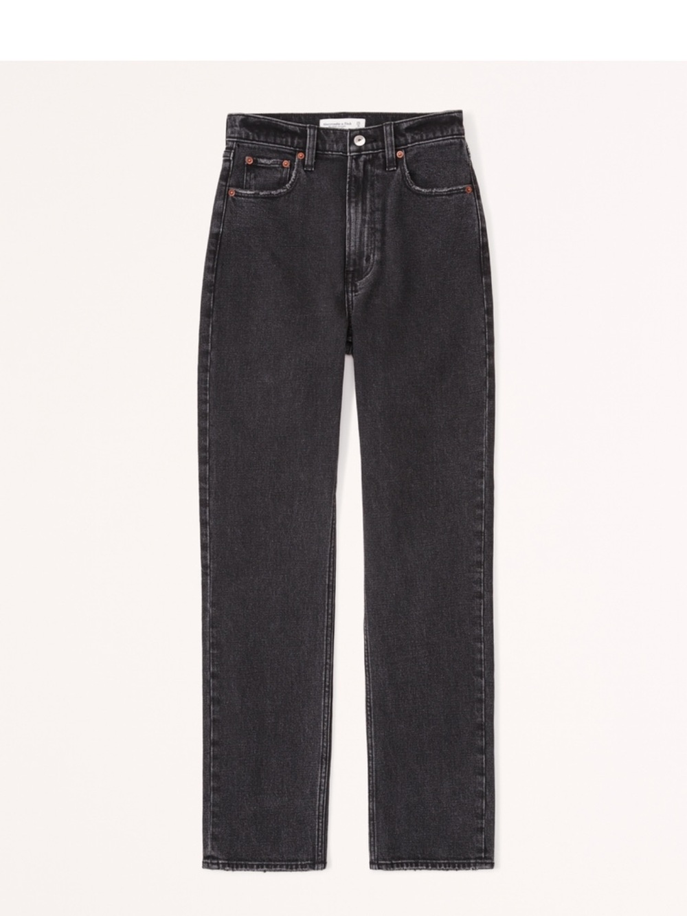 Abercrombie & Fitch Women's Curve Love Ultra High Rise Ankle Straight Leg Jeans